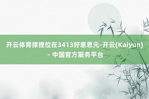 开云体育撑捏位在3413好意思元-开云(Kaiyun) - 中国官方服务平台